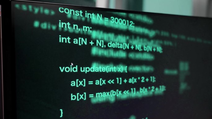 电脑屏幕显示代码编程素材