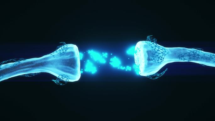 神经元突触全息图特效动画合成元素光效