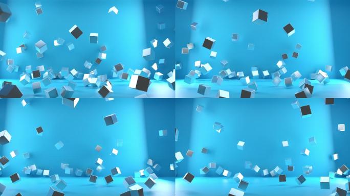 立方体形状爆炸动画