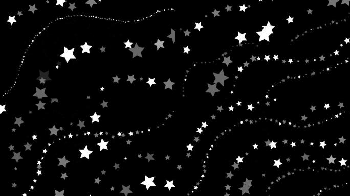 星型图案抽象背景五角星粒子跳动二维动画