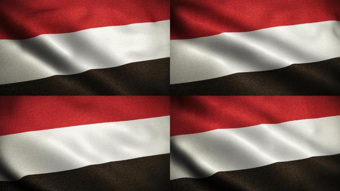 也门国旗动画国家旗帜颜色