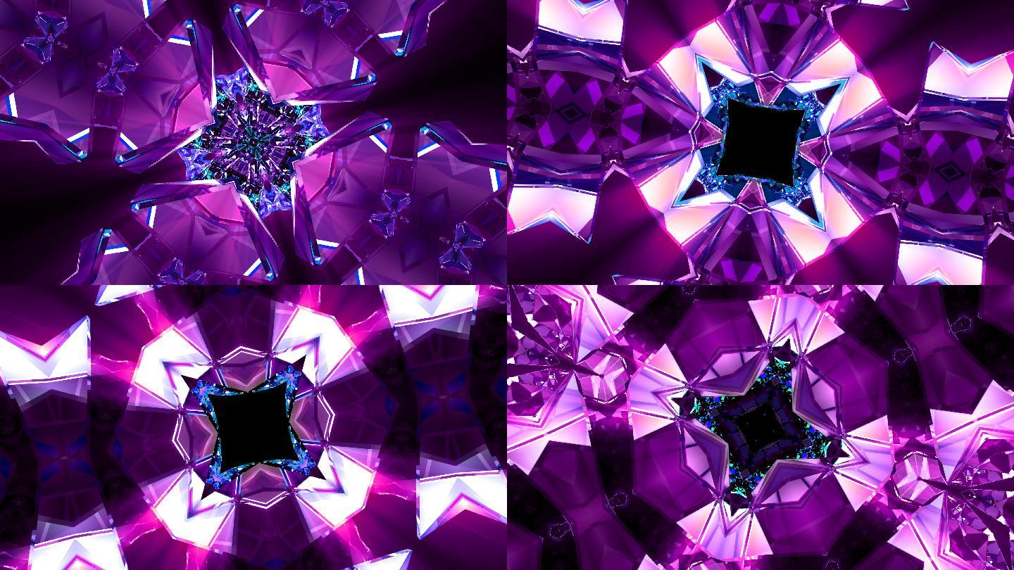 抽象紫色背景梦幻唯美玻璃质感钻石水晶