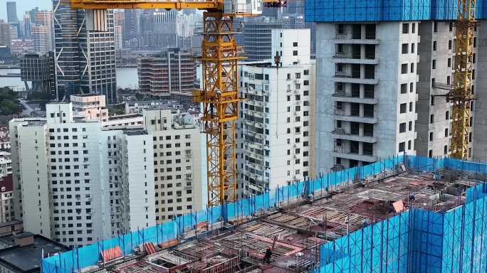 上海建设工地航拍