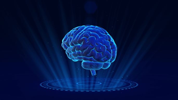 4K人脑背景脑机接口智慧大脑AI智能