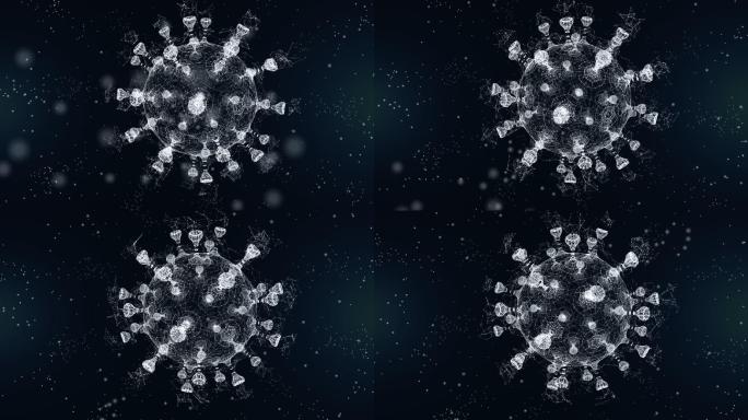 病毒细胞动画特效视频背景图像展示模板