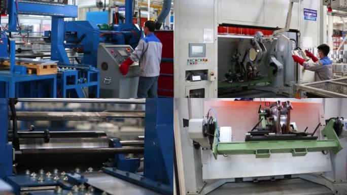 机器人焊接自动化生产轮毂工厂工人生产设备