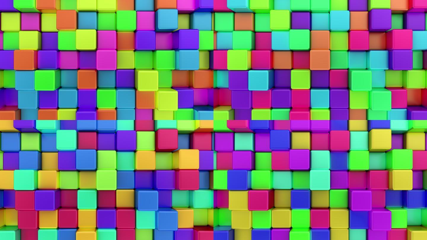 抽象彩色立方体背景