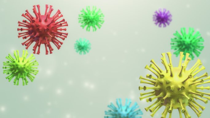 冠状病毒变异特效视频背景图像展示模板