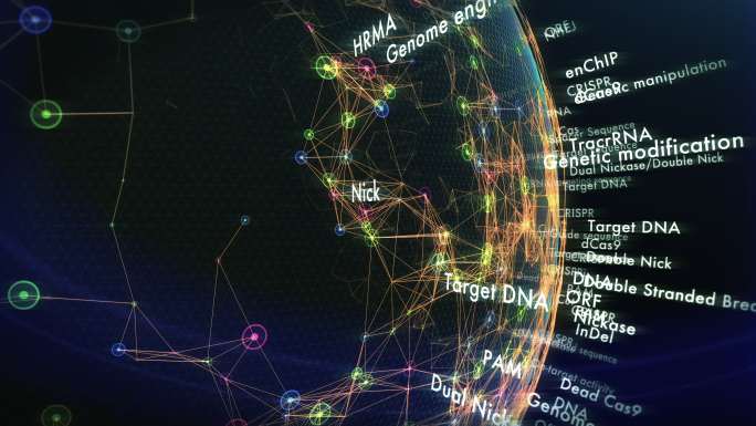 CRISPR术语抽象科技感文字