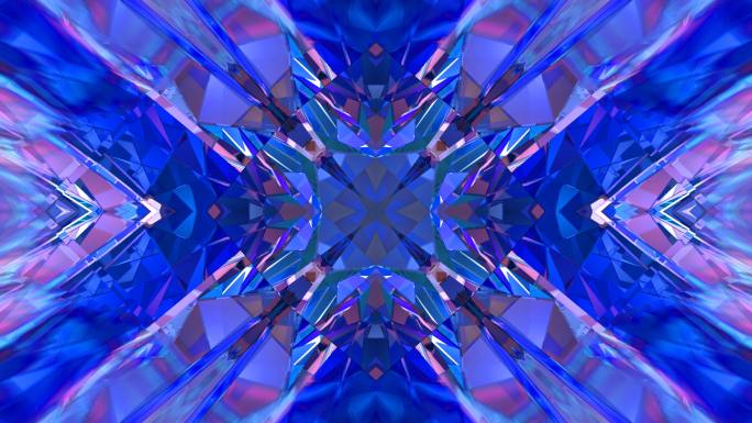 抽象蓝色背景舞台科技几何变化变幻水晶光影