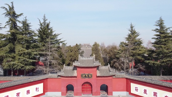 航拍洛阳白马寺