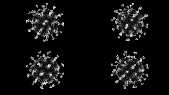 COVID-19病毒细胞三维渲染