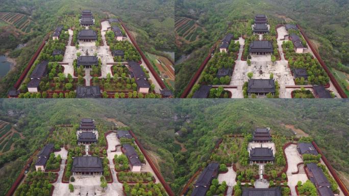 鸟瞰宣城广教寺全景视频素材