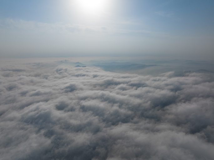 5K云海平流雾云层逆光航拍延时