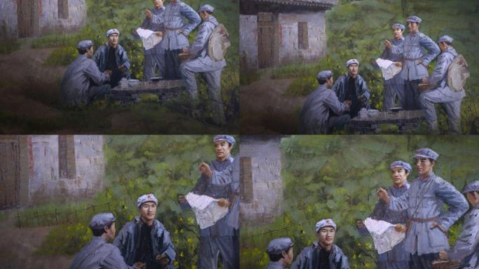 吴焕先烈士纪念馆 红军油画