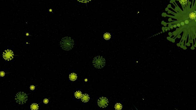 冠状病毒，细菌模型动画