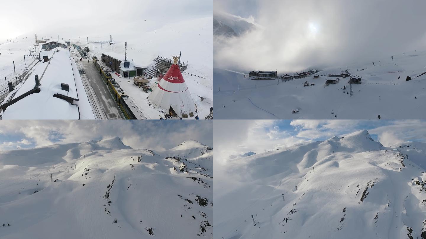 雪山 瑞士  雪景 少女峰 滑雪
