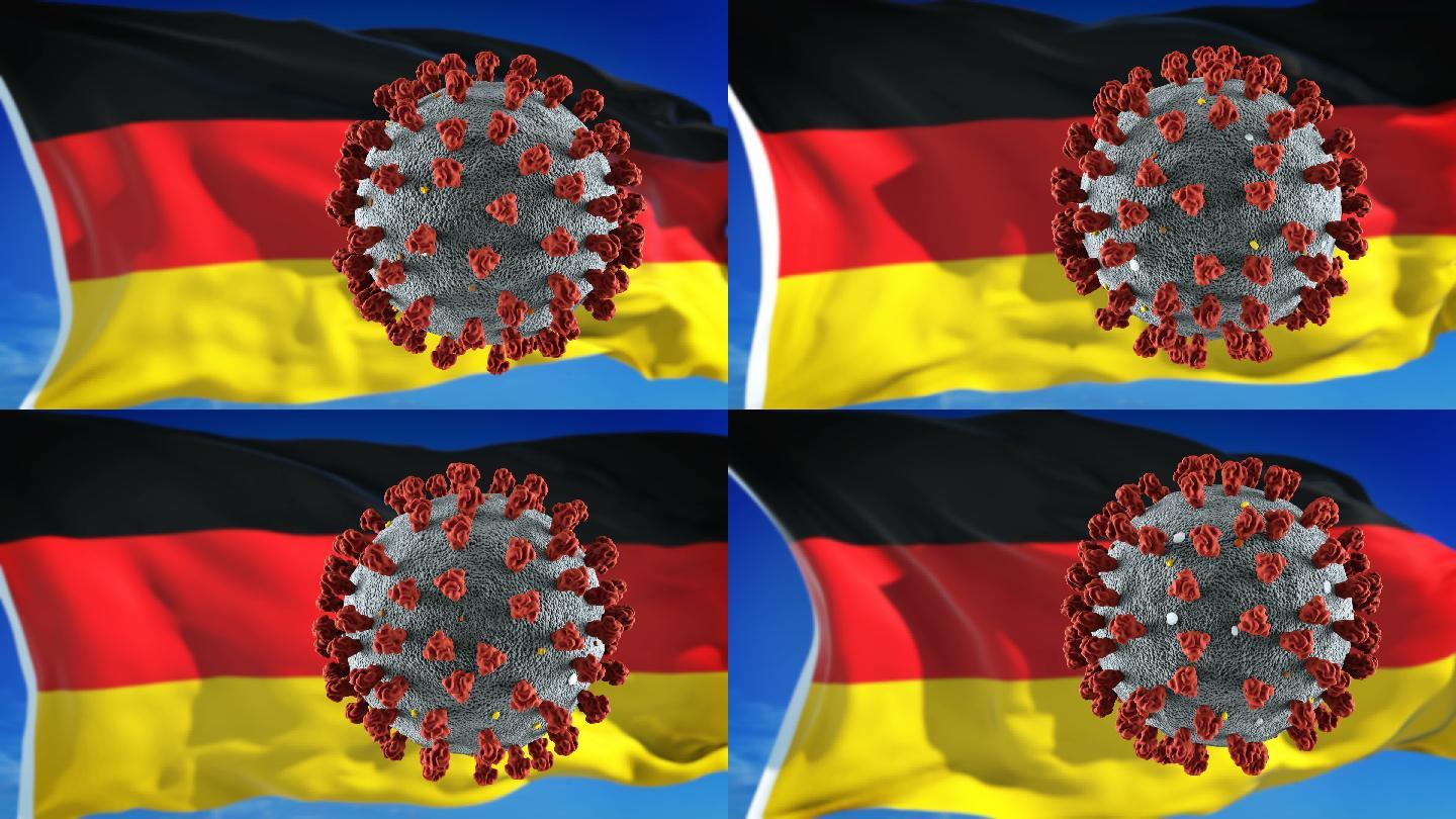 德国国旗柏林新冠疫情病毒