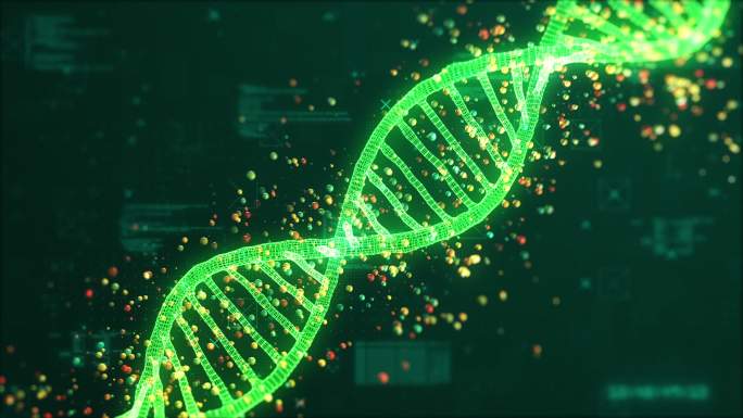 断裂的DNA结构人体基因视频素材