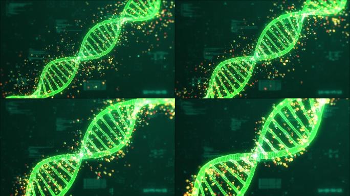 断裂的DNA结构人体基因视频素材