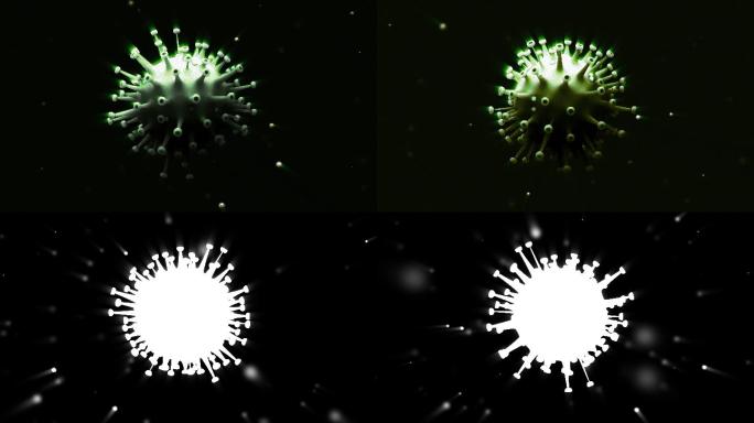 3D数字冠状病毒闪烁