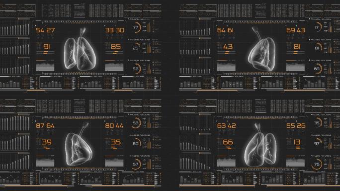 肺部全息图素材视频科技元素医疗医学
