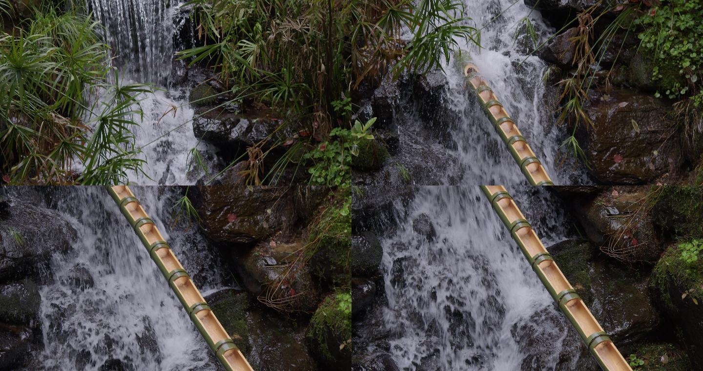 小溪瀑布水流水花慢速23