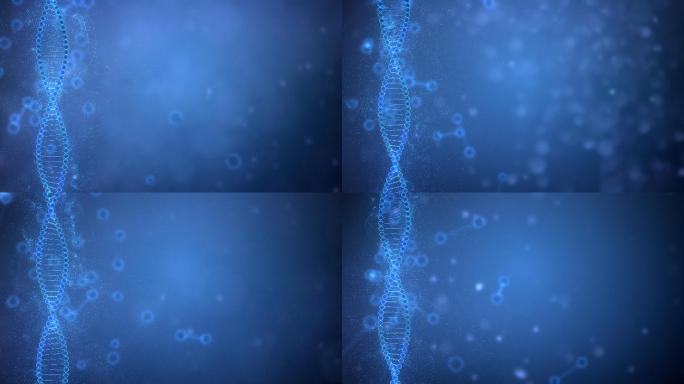 蓝色背景上的DNA