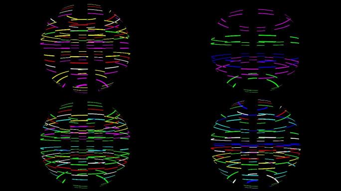 彩色闪烁球体炫酷背景光线球彩色光线