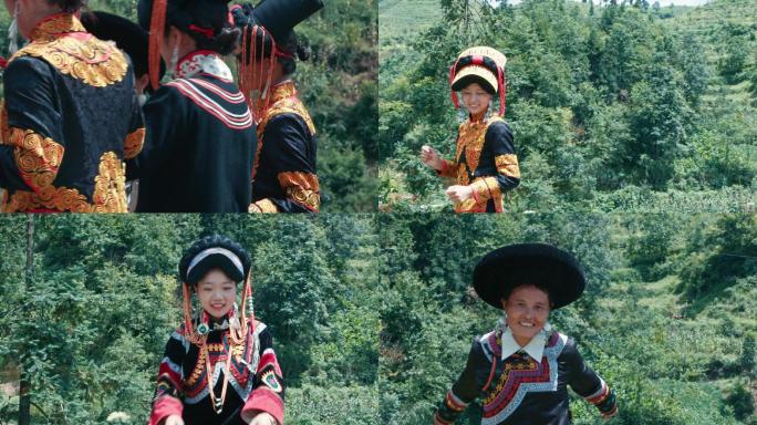 彝族舞蹈 山里的女孩 少数民族