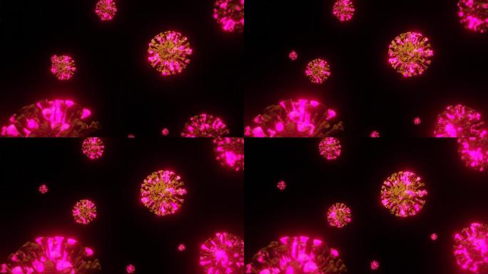 3D渲染冠状病毒特效视频