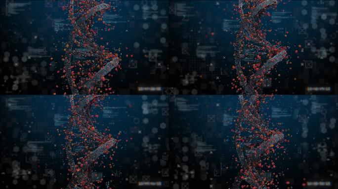 DNA结构特效视频背景图像展示模板