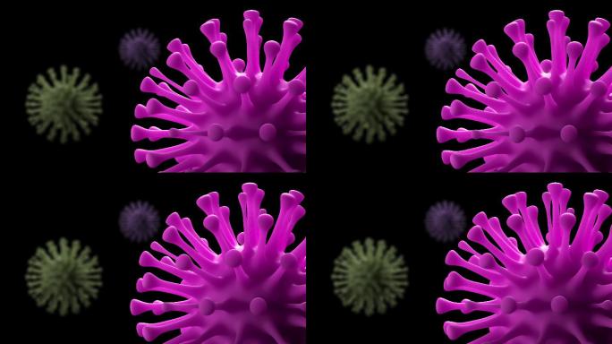 冠状病毒细胞特效视频背景图像展示模板
