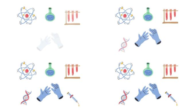 健康和医学图标特效视频