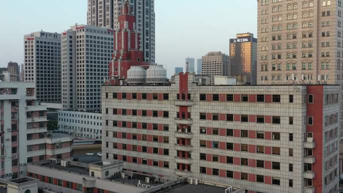 4K原素材-航拍上海中汇大厦
