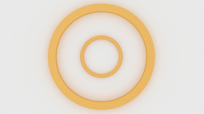 黄色圆形特效视频可循环简约