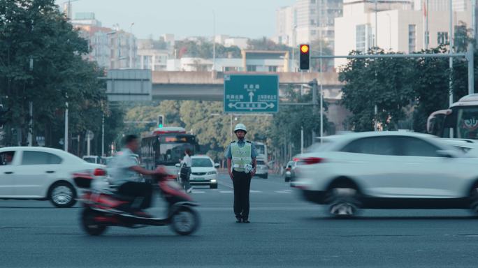 警察 交通指挥 交通执法形象 城市宣传片
