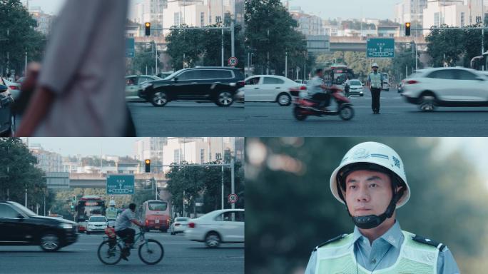 警察 交通指挥 交通执法形象 城市宣传片