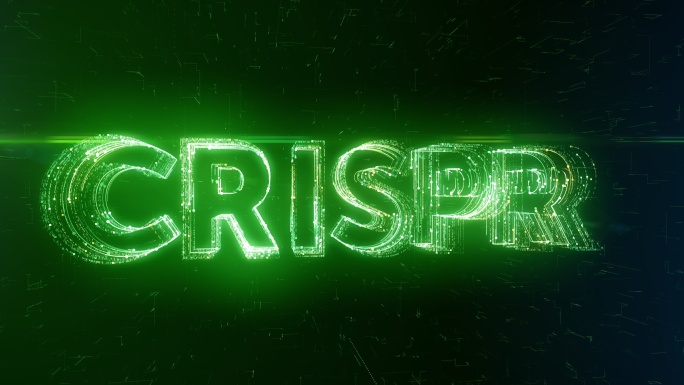 符号生成的单词“CRISPR”动画。