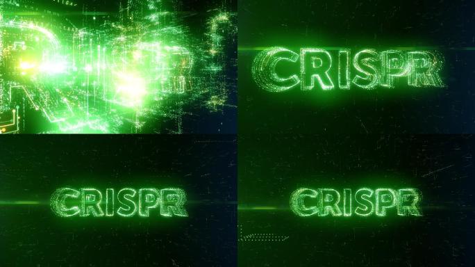 符号生成的单词“CRISPR”动画。