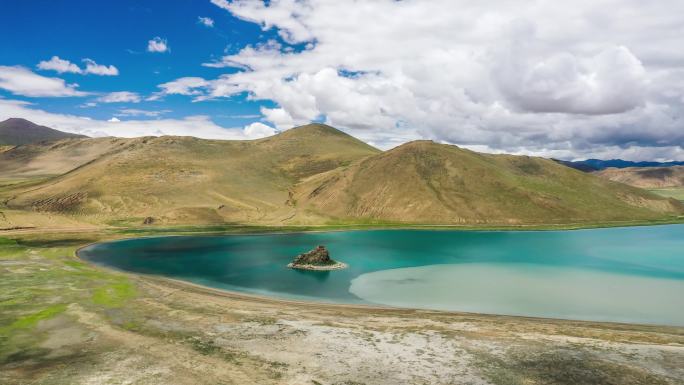 西藏羊卓雍错羊卓雍措湖泊无人自然风光延时