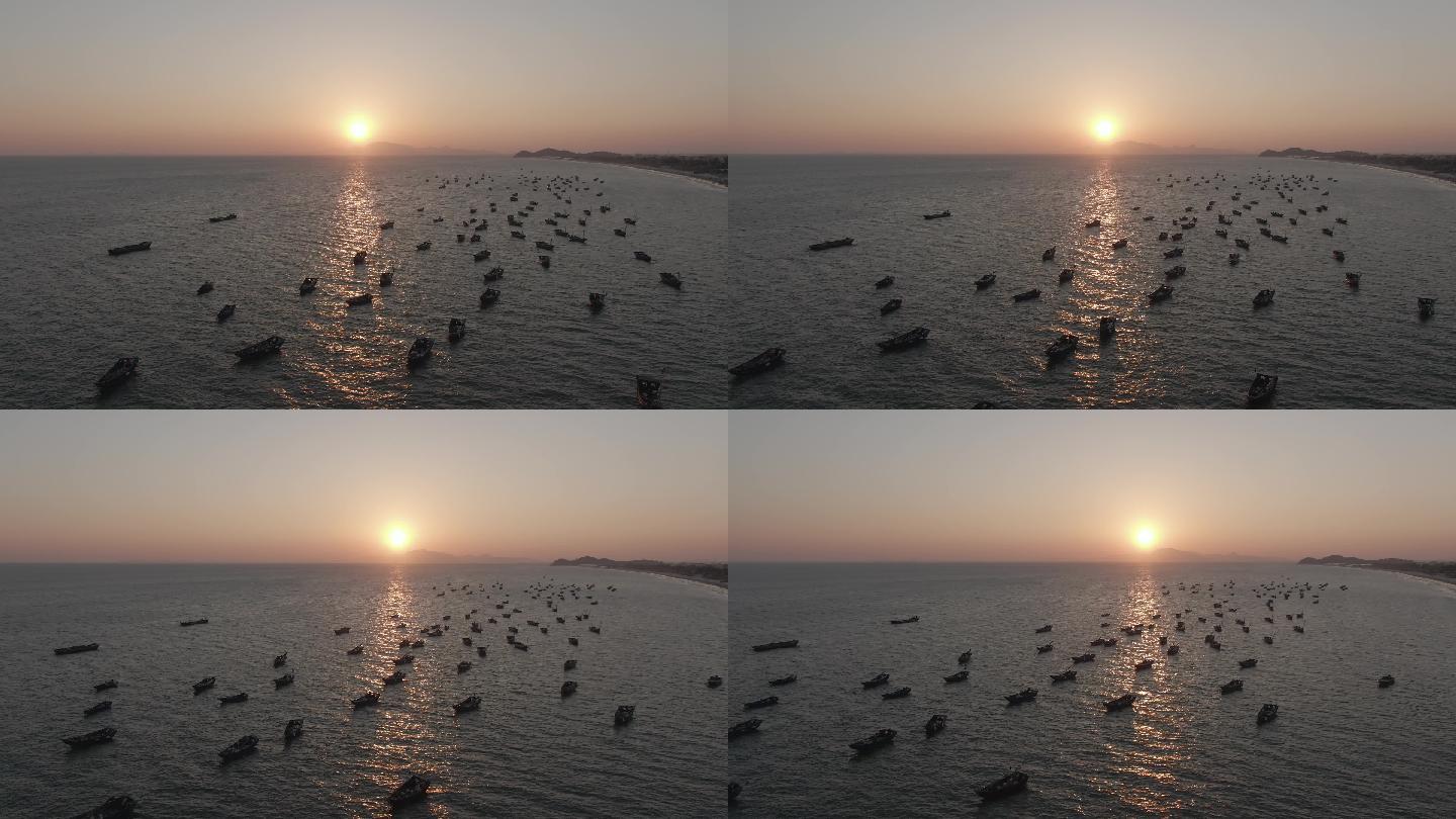 海边落日空镜4k