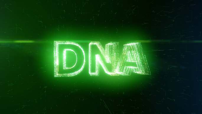 DNA单词动画元素抽象