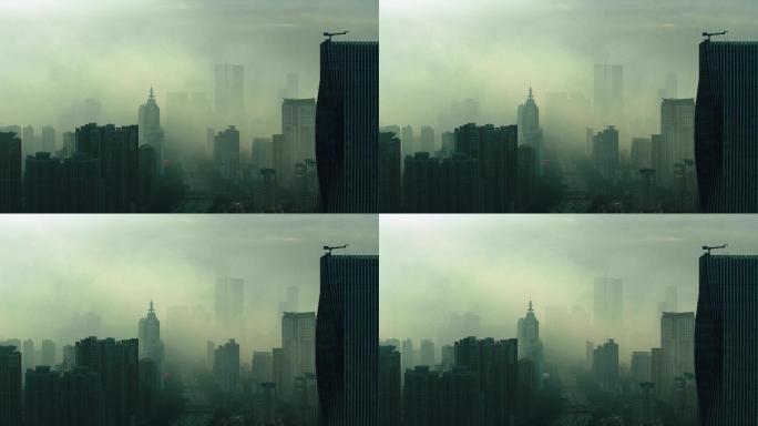 城市雾霾 深圳大雾