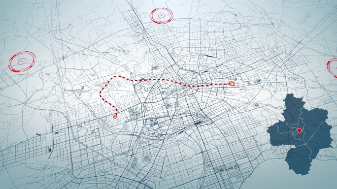 4K超大城市道路网 合肥地图-AI矢量