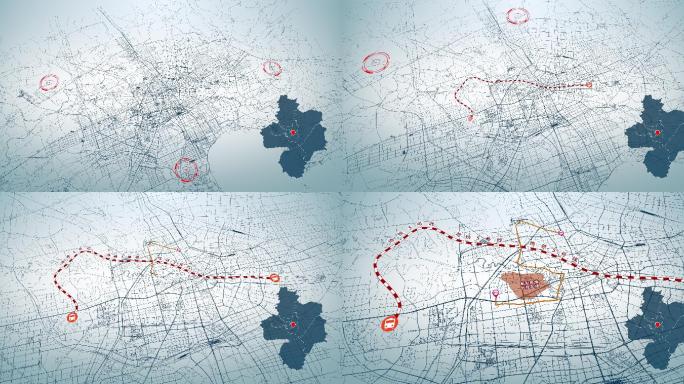 4K超大城市道路网 合肥地图-AI矢量