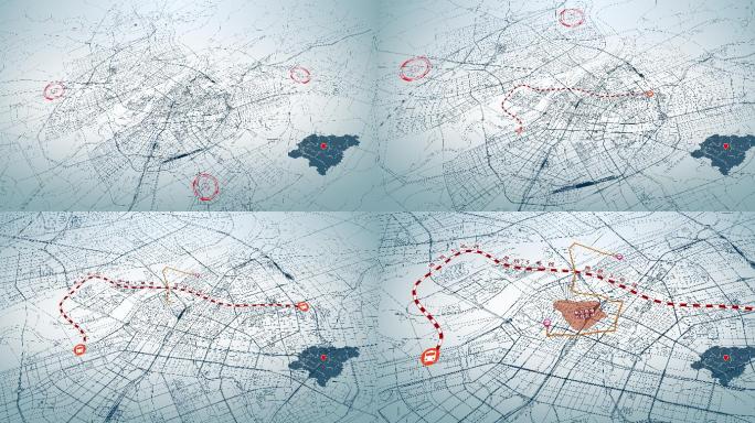 4K超大城市道路网 哈尔滨地图-AI矢量