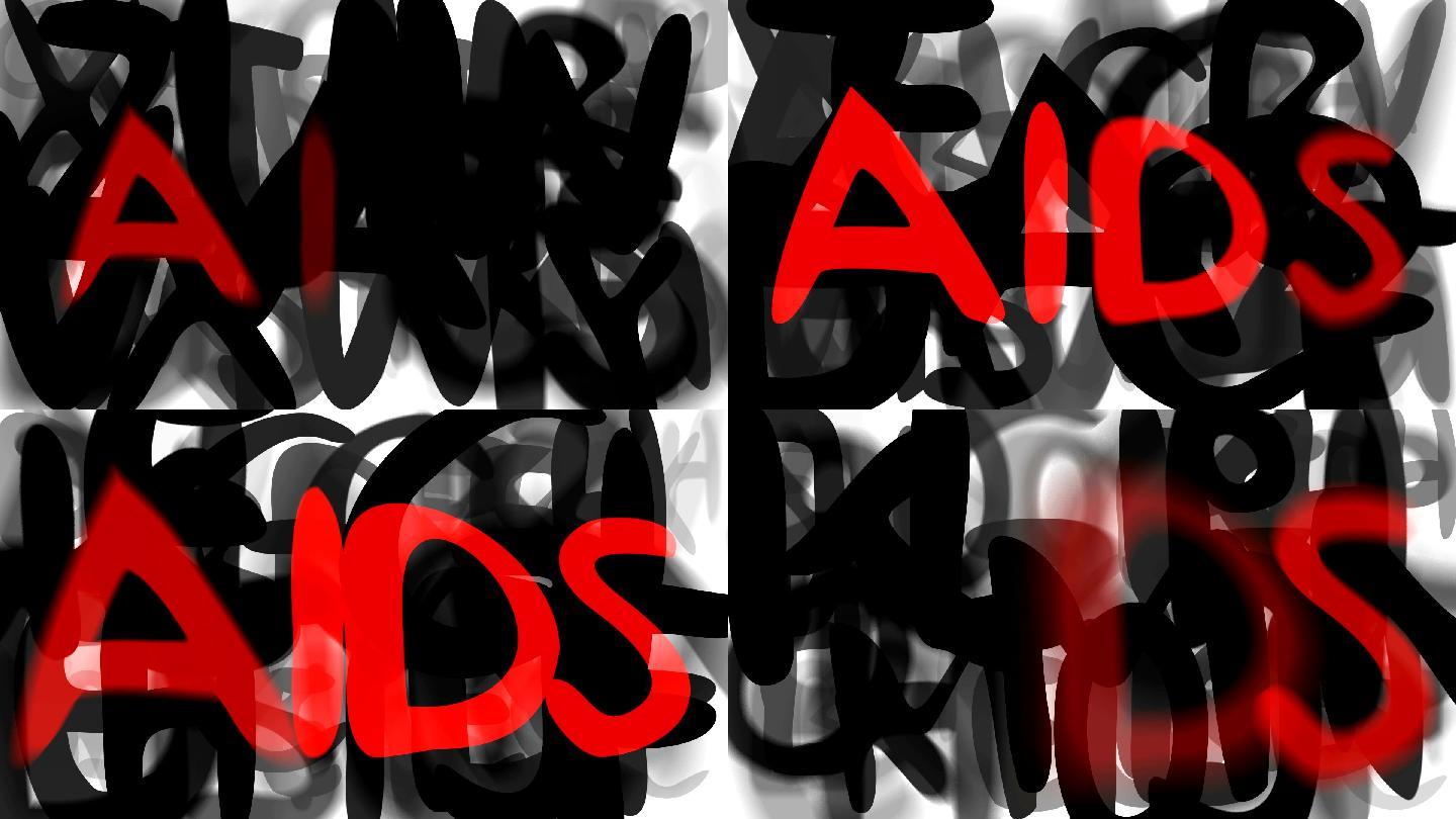 艾滋病文本动画AIDS危险病毒传染疾病