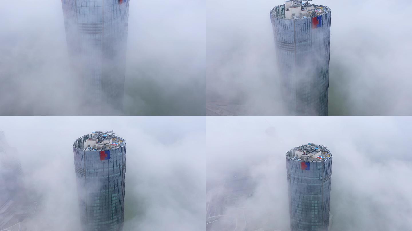 珠海平流雾/横琴十字门珠海中心航拍4K
