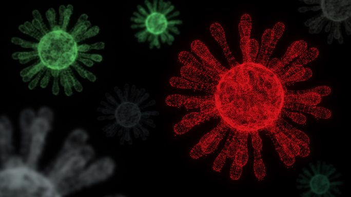 新型冠状病毒动画3D栏目背景